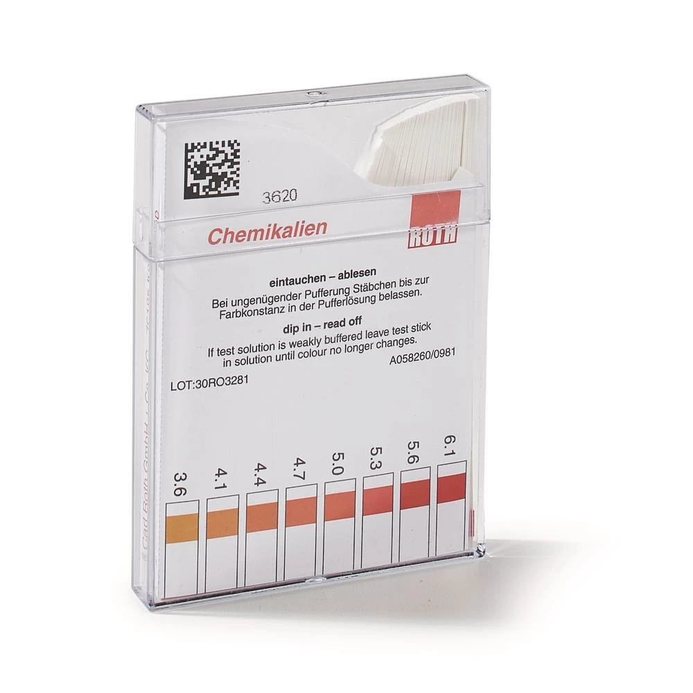 PH-Indikatorstäbchen PH-Fix PH 3,6 - 6,1 In Vierkantpackung 4 PH-Indikatorstäbchen PH-Fix PH 3,6 - 6,1 In Vierkantpackung – Bild 2